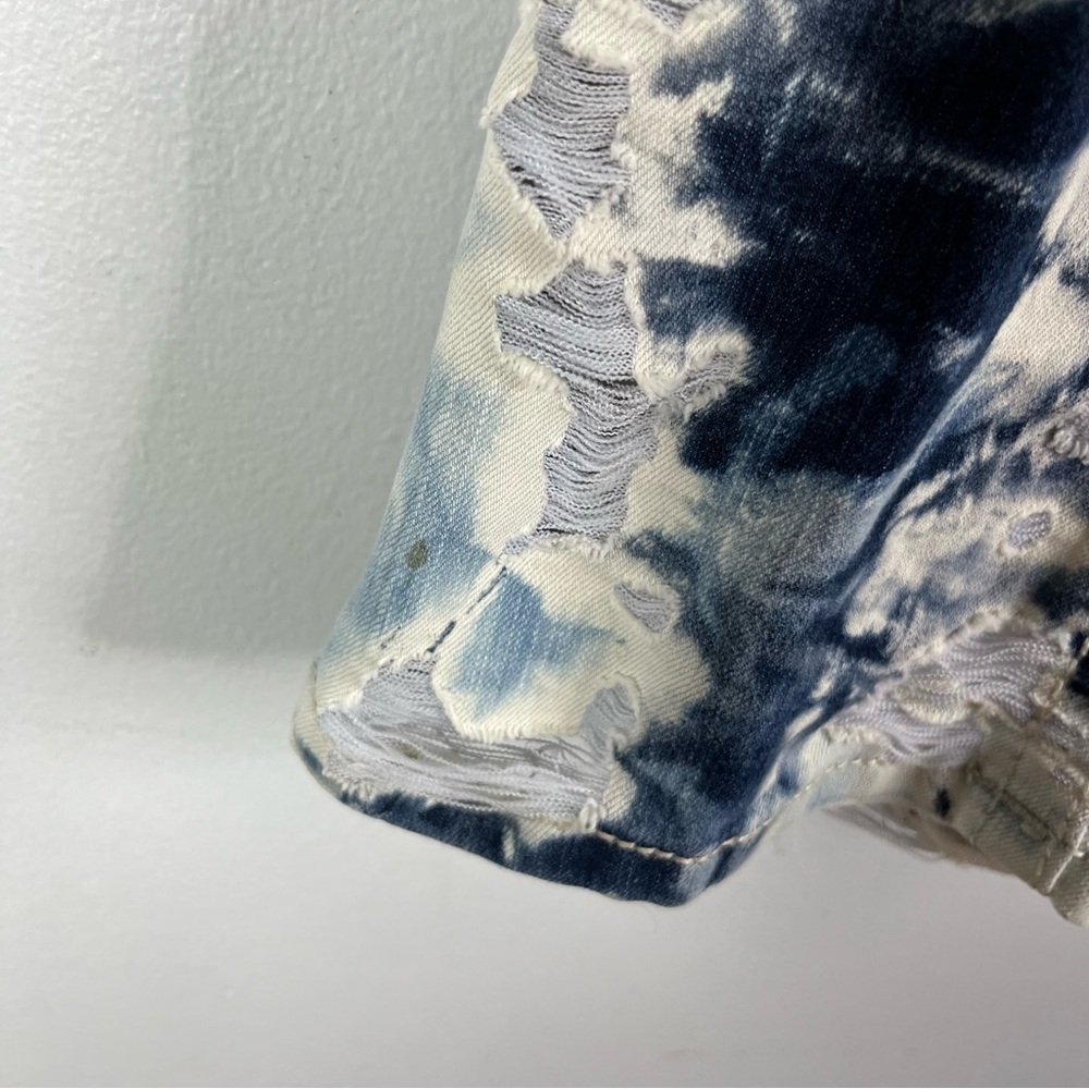 Miss Me Jeans Women’s 25 Blue White Bootcut Bleached Distress Destroyed JP7115B2 - Picture 5 of 16